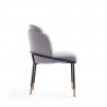 Manhattan Comfort Flor Fabric Dining Chair in Grey Side