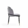 Manhattan Comfort Flor Fabric Dining Chair in Grey Side - Manhattan Comfort Flor Fabric Dining Chair in Grey Side
