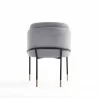 Manhattan Comfort Flor Fabric Dining Chair in Grey Back - Manhattan Comfort Flor Fabric Dining Chair in Grey Back
