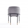 Manhattan Comfort Flor Fabric Dining Chair in Grey Back