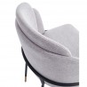 Manhattan Comfort Flor Fabric Dining Chair in Grey Half
