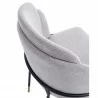 Manhattan Comfort Flor Fabric Dining Chair in Grey Half - Manhattan Comfort Flor Fabric Dining Chair in Grey Half