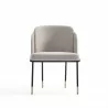 Manhattan Comfort Flor Fabric Dining Chair in Wheat Front - Manhattan Comfort Flor Fabric Dining Chair in Wheat Front