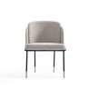 Manhattan Comfort Flor Fabric Dining Chair in Wheat Front