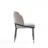 Manhattan Comfort Flor Fabric Dining Chair in Wheat Side