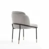 Manhattan Comfort Flor Fabric Dining Chair in Wheat  - Manhattan Comfort Flor Fabric Dining Chair in Wheat 