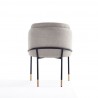 Manhattan Comfort Flor Fabric Dining Chair in Wheat Back