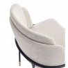 Manhattan Comfort Flor Fabric Dining Chair in Wheat Half