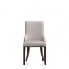 Manhattan Comfort Shubert Modern Faux Leather and Velvet Dining Chair in Light Grey Front
