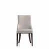Manhattan Comfort Shubert Modern Faux Leather and Velvet Dining Chair in Light Grey Front - Manhattan Comfort Shubert Modern Faux Leather and Velvet Dining Chair in Light Grey Front