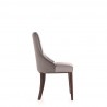 Manhattan Comfort Shubert Modern Faux Leather and Velvet Dining Chair in Light Grey Side