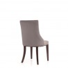 Manhattan Comfort Shubert Modern Faux Leather and Velvet Dining Chair in Light Grey Back Angle