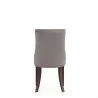 Manhattan Comfort Shubert Modern Faux Leather and Velvet Dining Chair in Light Grey Back - Manhattan Comfort Shubert Modern Faux Leather and Velvet Dining Chair in Light Grey Back
