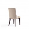 Manhattan Comfort Shubert Modern Faux Leather and Velvet Dining Chair in Tan Back Angle
