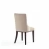 Manhattan Comfort Shubert Modern Faux Leather and Velvet Dining Chair in Tan Back Angle - Manhattan Comfort Shubert Modern Faux Leather and Velvet Dining Chair in Tan Back Angle