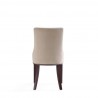 Manhattan Comfort Shubert Modern Faux Leather and Velvet Dining Chair in Tan Back