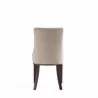 Manhattan Comfort Shubert Modern Faux Leather and Velvet Dining Chair in Tan Back - Manhattan Comfort Shubert Modern Faux Leather and Velvet Dining Chair in Tan Back