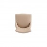Manhattan Comfort Shubert Modern Faux Leather and Velvet Dining Chair in Tan Top