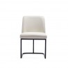 Manhattan Comfort Serena Faux Leather Dining Chair in Cream Front