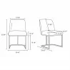 Manhattan Comfort Serena Faux Leather Dining Chair Size - Manhattan Comfort Serena Faux Leather Dining Chair Size