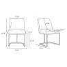 Manhattan Comfort Serena Faux Leather Dining Chair Size