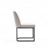 Manhattan Comfort Serena Faux Leather Dining Chair in Cream Side