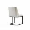 Manhattan Comfort Serena Faux Leather Dining Chair in Cream Back - Manhattan Comfort Serena Faux Leather Dining Chair in Cream Back