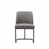 Manhattan Comfort Serena Faux Leather Dining Chair in Grey Front - Manhattan Comfort Serena Faux Leather Dining Chair in Grey Front