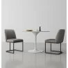 Manhattan Comfort Serena Faux Leather Dining Chair in Grey - Manhattan Comfort Serena Faux Leather Dining Chair in Grey