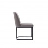 Manhattan Comfort Serena Faux Leather Dining Chair in Grey Side