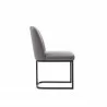 Manhattan Comfort Serena Faux Leather Dining Chair in Grey Side - Manhattan Comfort Serena Faux Leather Dining Chair in Grey Side