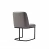 Manhattan Comfort Serena Faux Leather Dining Chair in Grey - Manhattan Comfort Serena Faux Leather Dining Chair in Grey