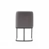 Manhattan Comfort Serena Faux Leather Dining Chair in Grey Back - Manhattan Comfort Serena Faux Leather Dining Chair in Grey Back