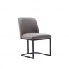Manhattan Comfort Serena Faux Leather Dining Chair in Grey Side