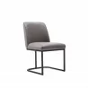 Manhattan Comfort Serena Faux Leather Dining Chair in Grey Side - Manhattan Comfort Serena Faux Leather Dining Chair in Grey Side