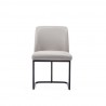 Manhattan Comfort Serena Faux Leather Dining Chair in Light Grey Front