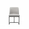 Manhattan Comfort Serena Faux Leather Dining Chair in Light Grey Front - Manhattan Comfort Serena Faux Leather Dining Chair in Light Grey Front