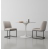 Manhattan Comfort Serena Faux Leather Dining Chair in Light Grey