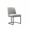 Manhattan Comfort Serena Faux Leather Dining Chair in Light Grey - Manhattan Comfort Serena Faux Leather Dining Chair in Light Grey