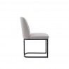 Manhattan Comfort Serena Faux Leather Dining Chair in Light Grey Side