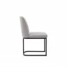 Manhattan Comfort Serena Faux Leather Dining Chair in Light Grey Side - Manhattan Comfort Serena Faux Leather Dining Chair in Light Grey Side