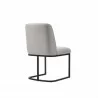 Manhattan Comfort Serena Faux Leather Dining Chair in Light Grey Back - Manhattan Comfort Serena Faux Leather Dining Chair in Light Grey Back