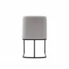 Manhattan Comfort Serena Faux Leather Dining Chair in Light Grey Back - Manhattan Comfort Serena Faux Leather Dining Chair in Light Grey Back