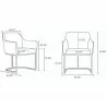 Manhattan Comfort Modern Serena Dining Armchair Upholstered in Leatherette with Steel Legs Size - Manhattan Comfort Modern Serena Dining Armchair Upholstered in Leatherette with Steel Legs Size