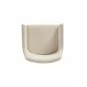Manhattan Comfort Modern Serena Dining Armchair Upholstered in Leatherette with Steel Legs Cream Top - Manhattan Comfort Modern Serena Dining Armchair Upholstered in Leatherette with Steel Legs Cream Top