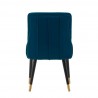 Manhattan Comfort Modern Eda Velvet and Leatherette Dining Chair In Blue Back