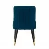 Manhattan Comfort Modern Eda Velvet and Leatherette Dining Chair In Blue Back - Manhattan Comfort Modern Eda Velvet and Leatherette Dining Chair In Blue Back