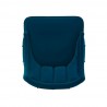 Manhattan Comfort Modern Eda Velvet and Leatherette Dining Chair In Blue Top