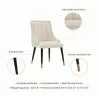 Manhattan Comfort Modern Eda Velvet and Leatherette Dining Chair In Cream Details - Manhattan Comfort Modern Eda Velvet and Leatherette Dining Chair In Cream Details