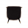 Manhattan Comfort Modern Eda Velvet and Leatherette Dining Chair In Cream Bottom